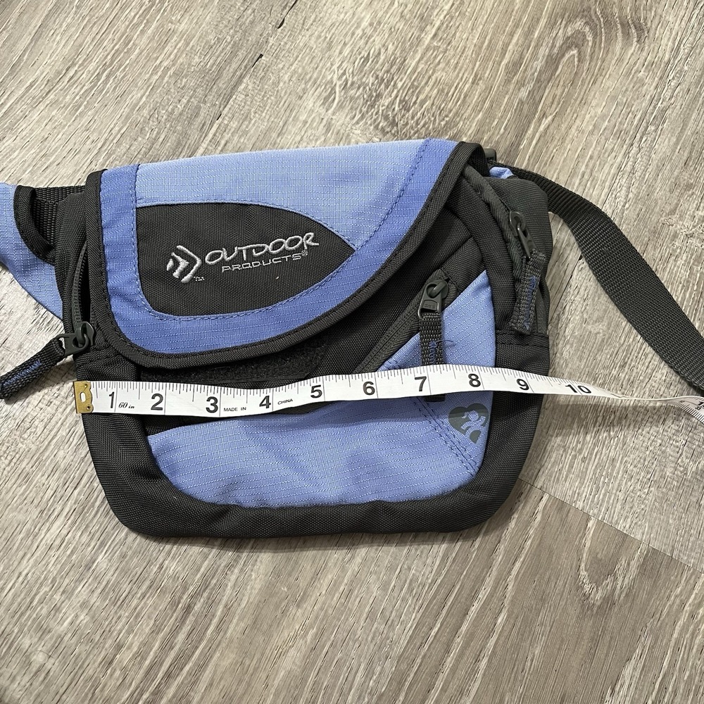 Outdoor Products Bag Womens Small Travel Nylon Pouch Fanny Pack Blue Adjustable - Picture 5 of 6